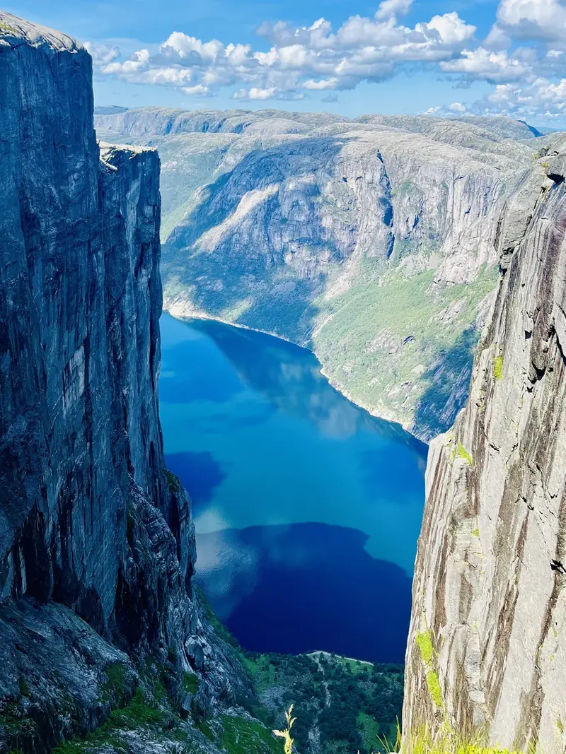 View from Preikestolen in Norway