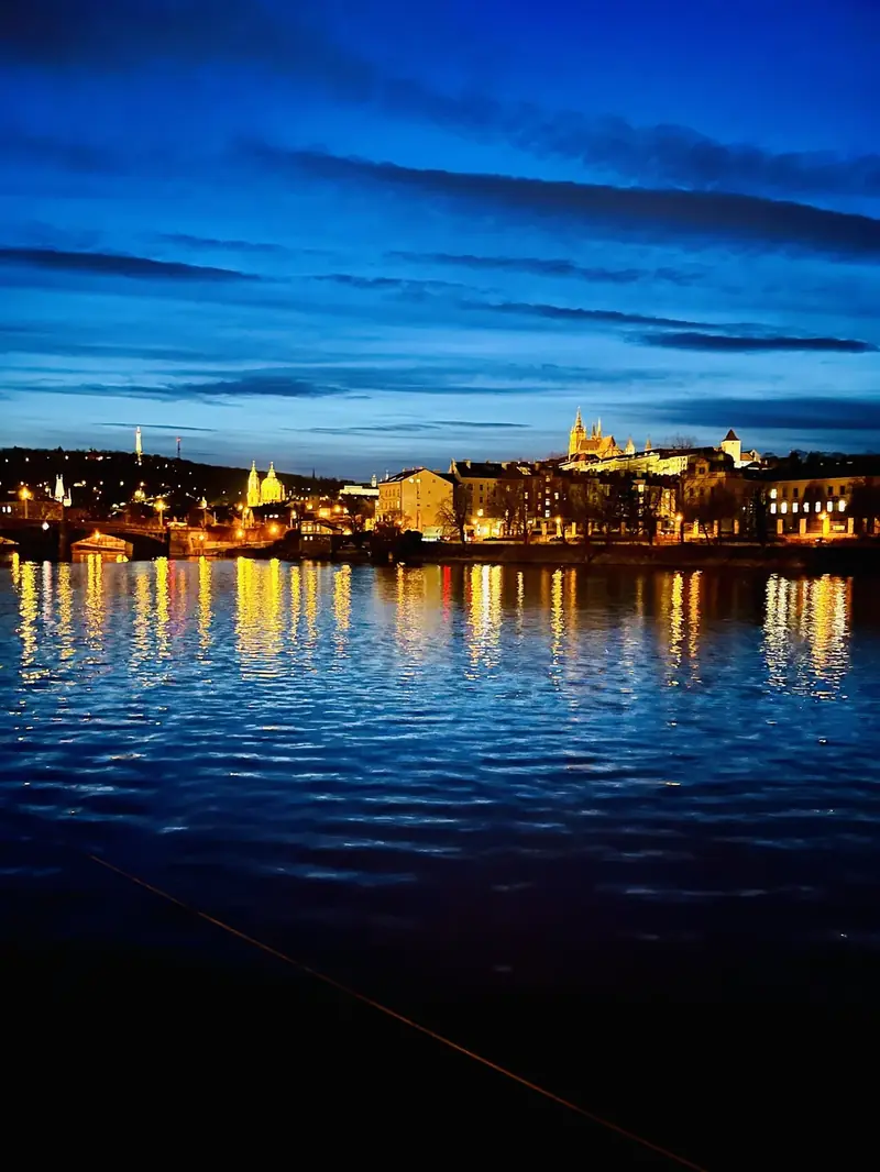 View of Prague in the evening